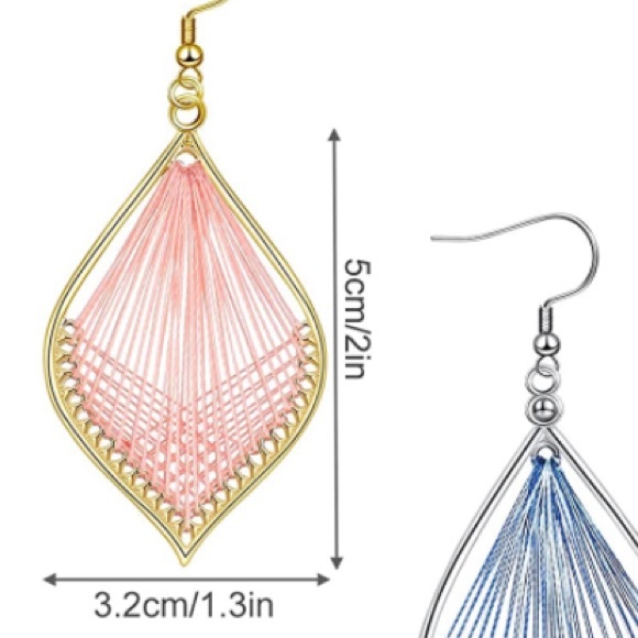 ✨3 for$33✨ NWT Bohemian Woven Earrings ✨Hand Crafted ✨Artisan✨ - Picture 4 of 5